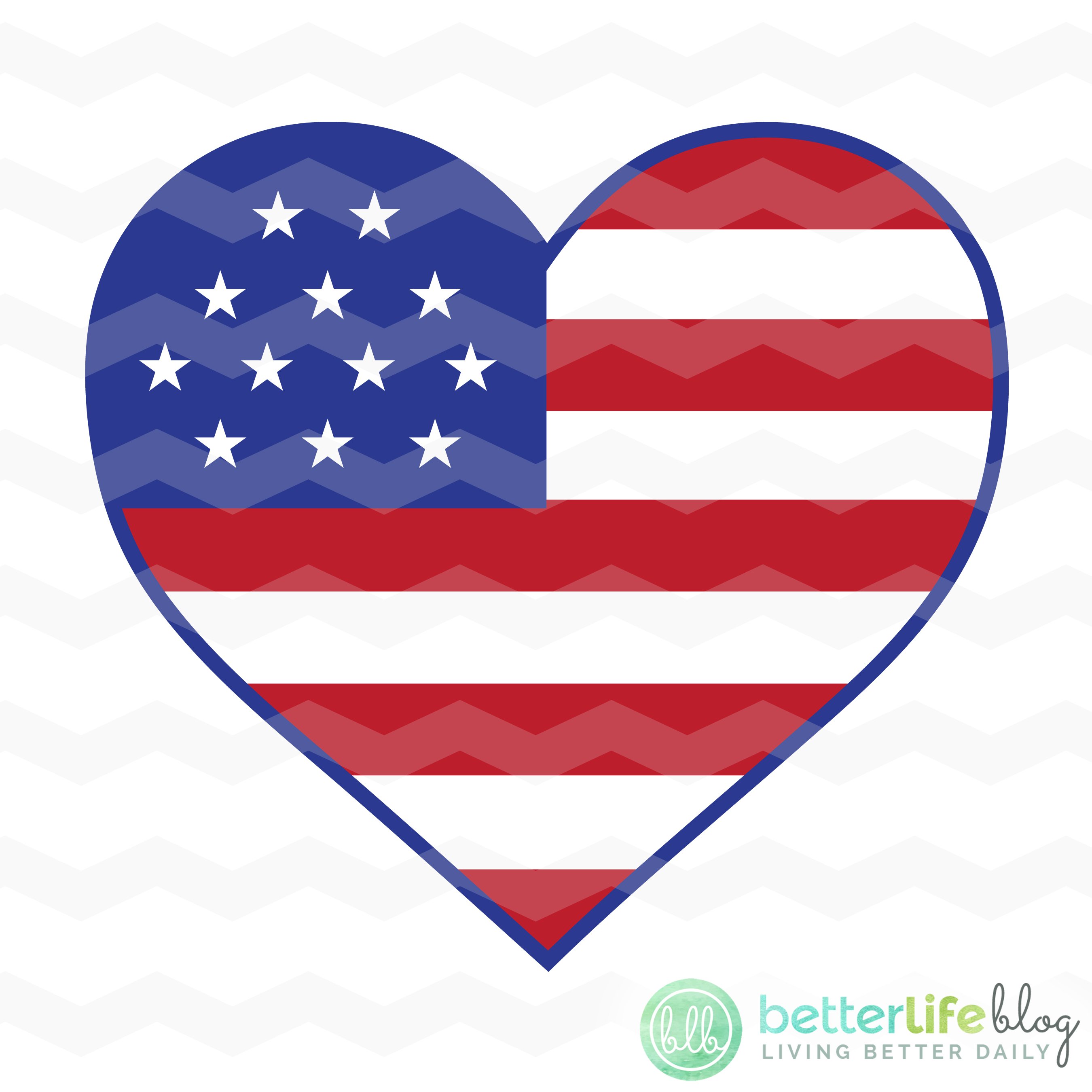 American Flag Heart SVG - Better Life Blog