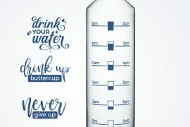 Download (Free Cut File) Water Bottle SVG DXF - Better Life Blog