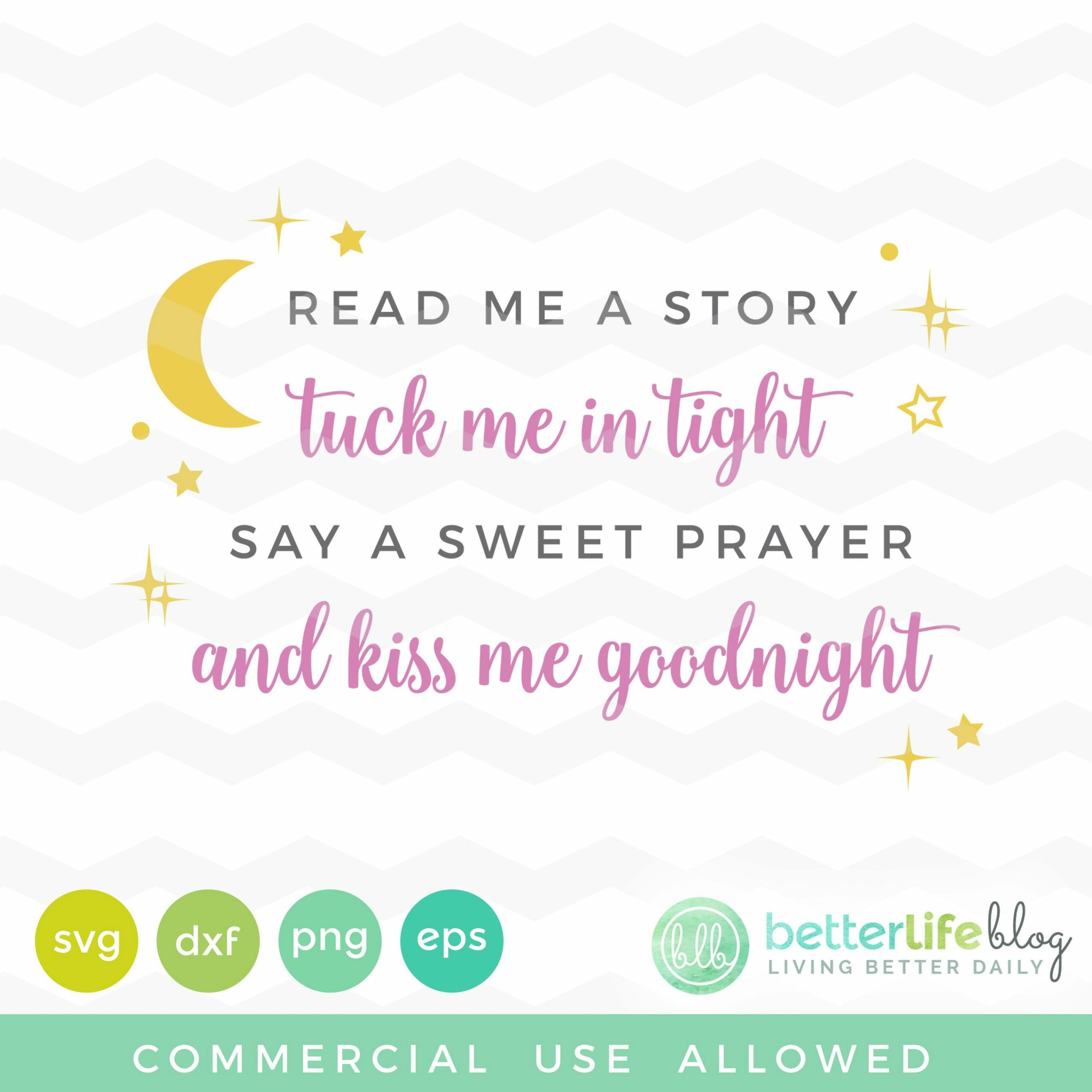 Good Night Poem SVG