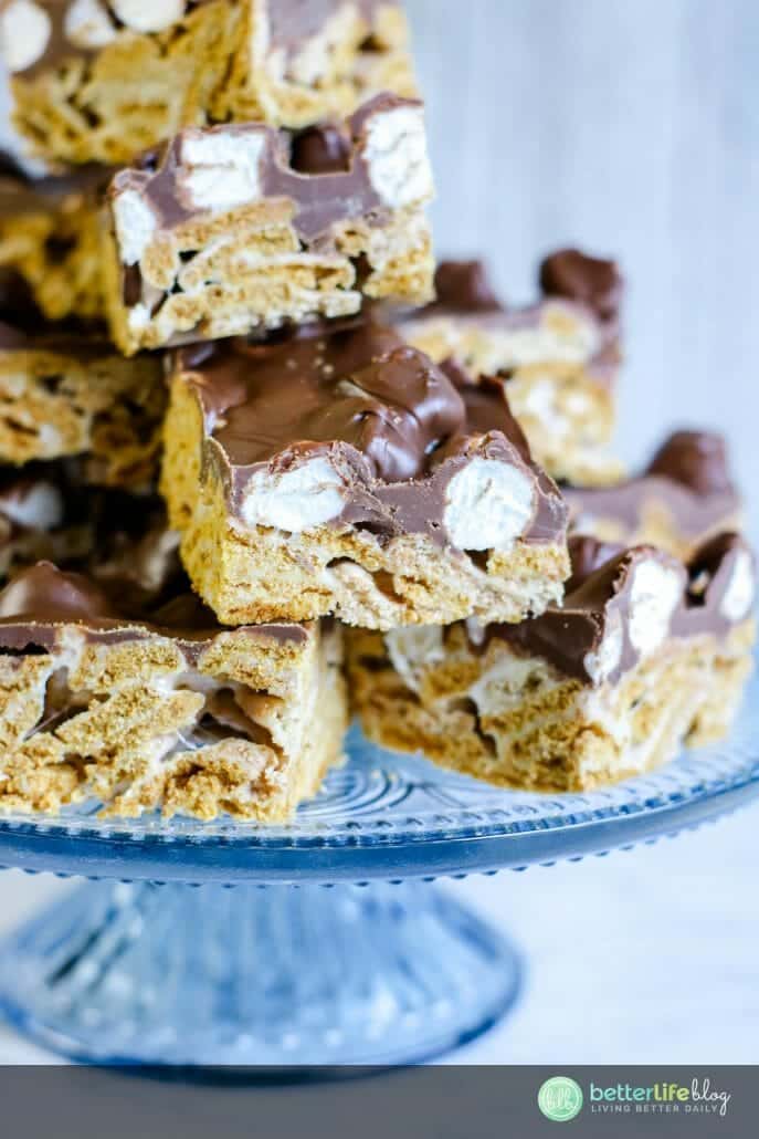 These delicious S’mores Bars don’t require a campfire! With my homemade bars, you can get the delicious flavor of s’mores with just a few easy steps.
