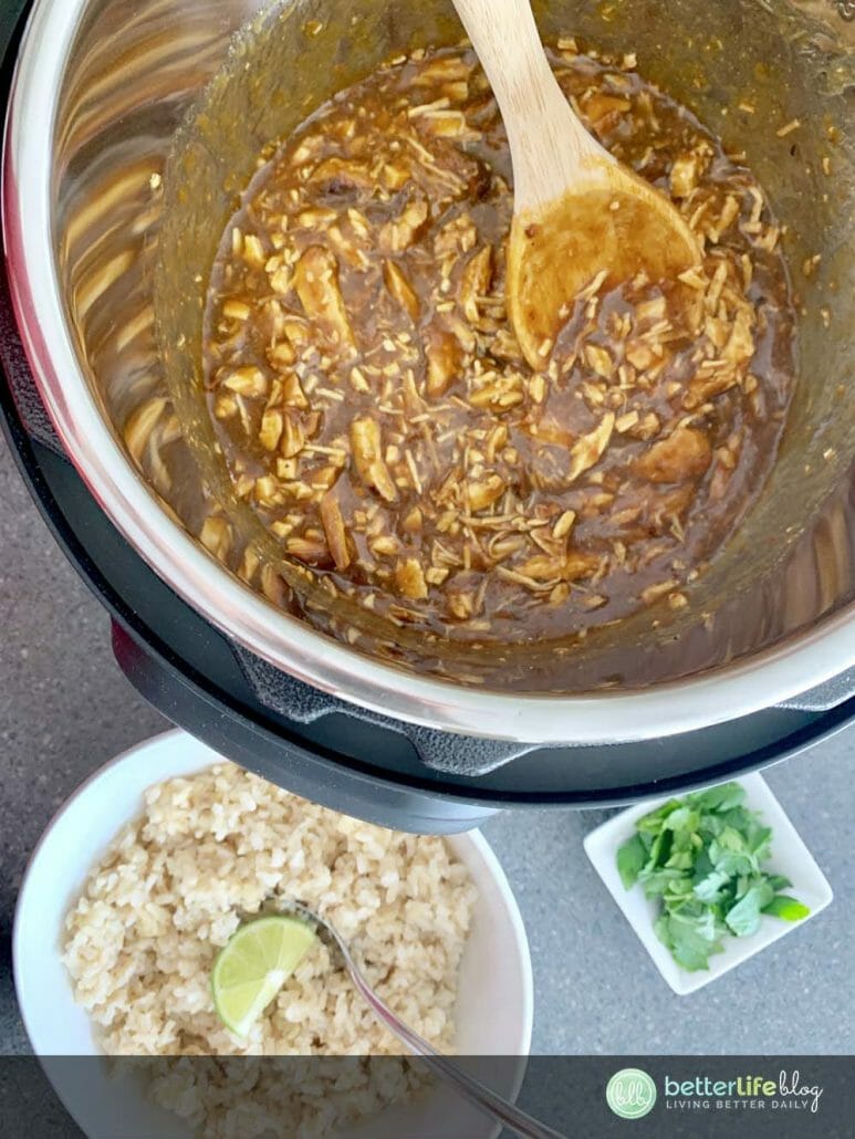 This Instant Pot Teriyaki Chicken pulls its authentic flavors from key ingredients like soy sauce, rice vinegar and cilantro. It’s incredibly easy to make and your family will request it over takeout any day!
