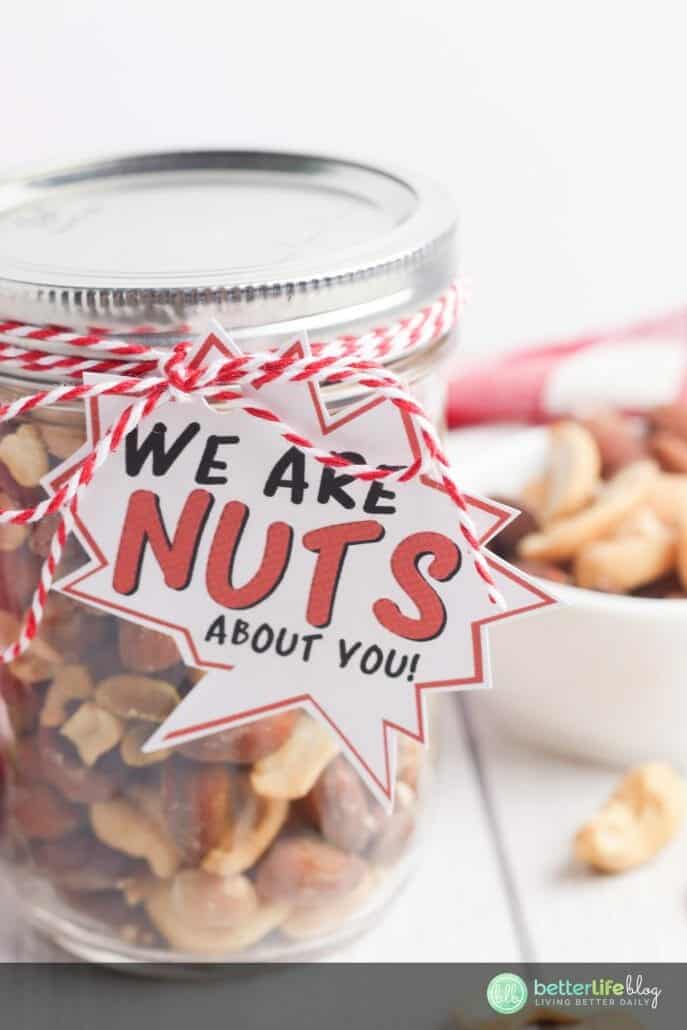 This “Nuts About Dad” mason jar is an adorable DIY idea for this year’s Father’s Day idea.