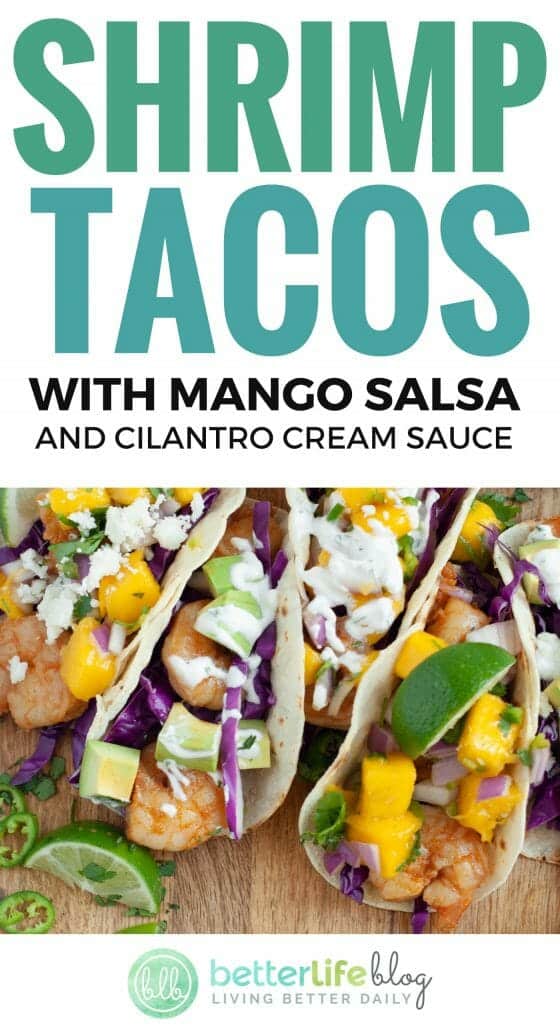 This easy shrimp tacos recipe is topped with a homemade mango salsa, a delectable cilantro cream and other absolutely delicious garnishes! Check out my recipe for the detailed instructions on how to make these tacos for your family.