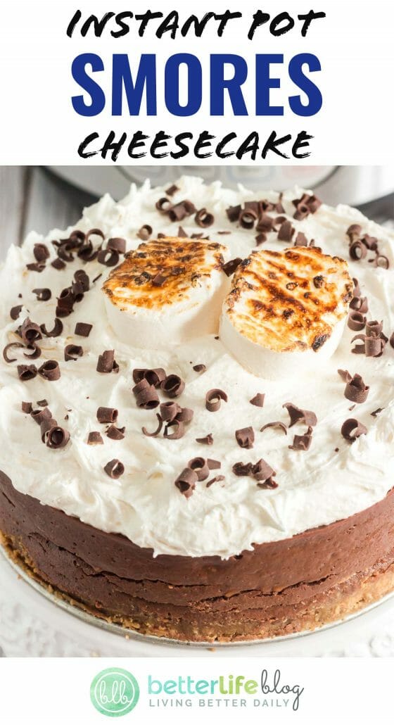 Instant Pot Smores Cheesecake - This IP cheesecake is one for the books! Smores bring on a nostalgic feel for many of us. This cheesecake boasts all the delicious flavors of smores: chocolate, sweet graham crackers and roasted marshmallows.