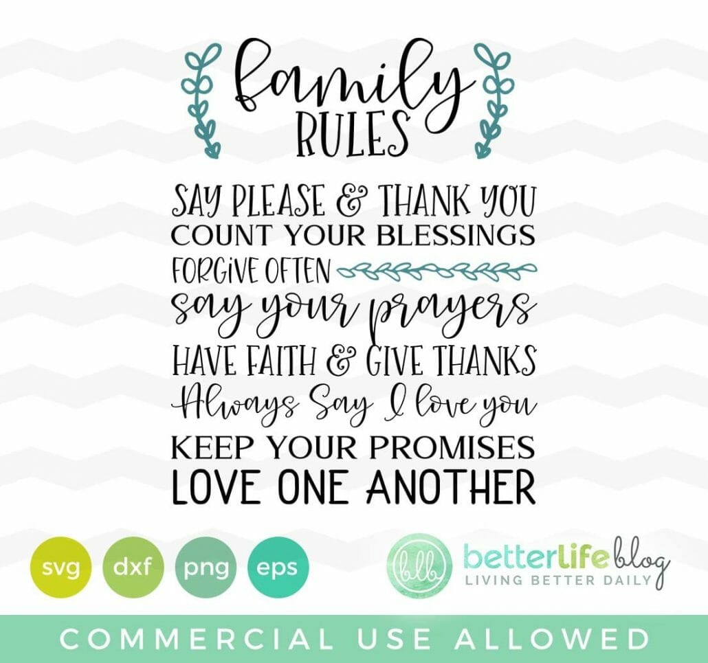 Family Rules SVG