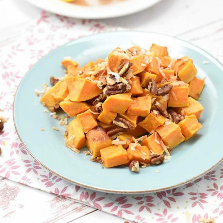 Running out of ideas for your next dinner side dish? My Tropical Sweet Potatoes are out of this world! They’re full of flavor, unique texture and are super easy to put together.