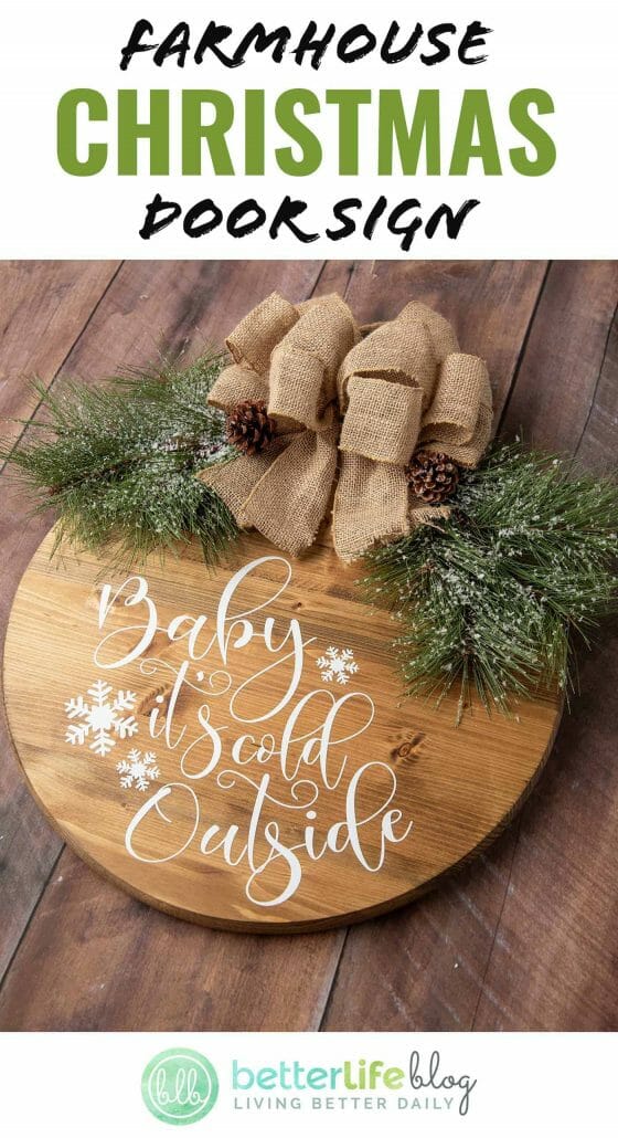 With our Farmhouse Christmas Door Sign tutorial, you’ll learn how to properly prepare/stain wood. We’ll also teach you how to work with the Cricut machine while using a permanent vinyl application.