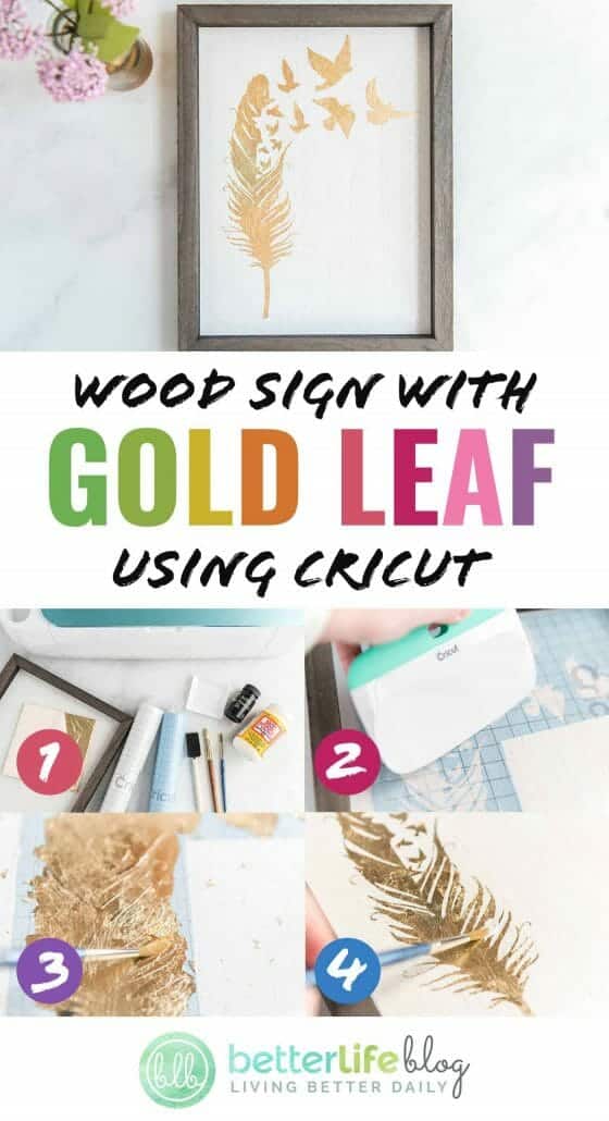Wood Sign with Gold Leaf Using Cricut - Spruce up your home with this brilliant (literally!) wooden feature. Learn how to apply gold leaf with the help of your trusty Cricut machine.