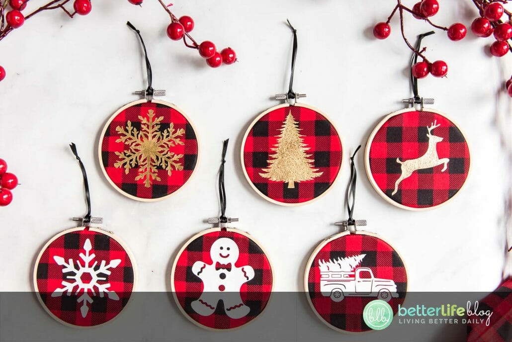 In this Cricut tutorial, I’ll show you how to make your very own Embroidery Hoop Ornaments. They make for great décor AND great gifts!