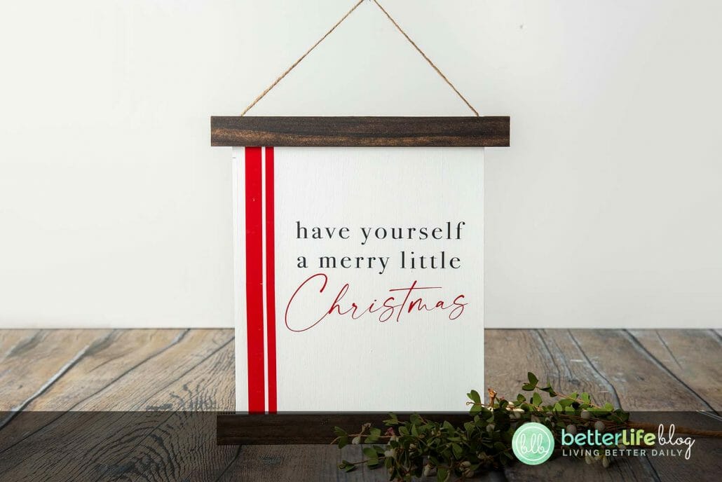 My Cricut Christmas Scroll Sign is an elegant addition to any holiday décor. Plus, it’s easy to put together and oh-so very unique! It’ll definitely be a talking point with your guests.