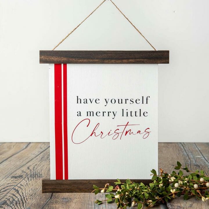 My Cricut Christmas Scroll Sign is an elegant addition to any holiday décor. Plus, it’s easy to put together and oh-so very unique! It’ll definitely be a talking point with your guests.