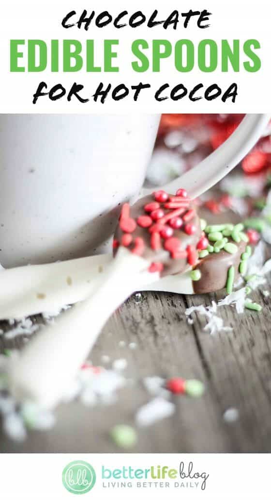 Looking for an easy DIY gift for the holiday season? These Chocolate Edible Spoons for Hot Cocoa are both gorgeous and absolutely delicious. Plus, they’re really easy to make.