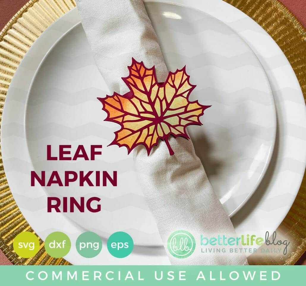 Leaf Napkin Ring SVG Cut File