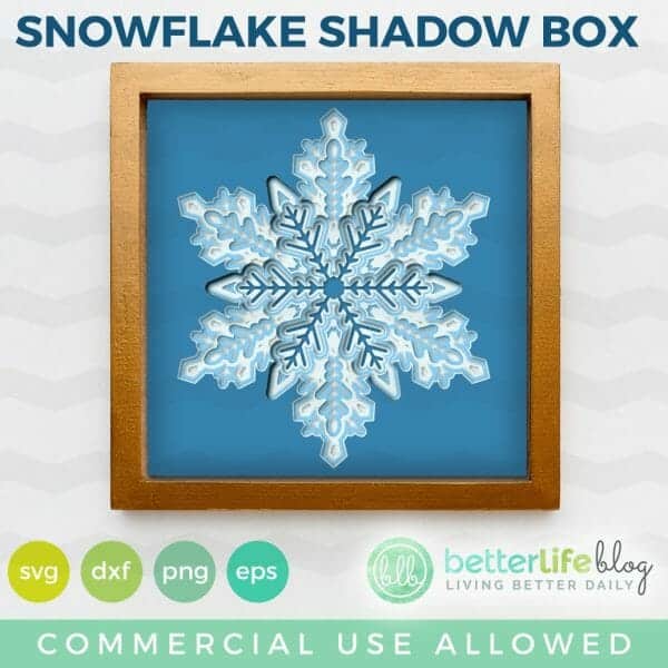Snowflake Shadow Box SVG Cut File