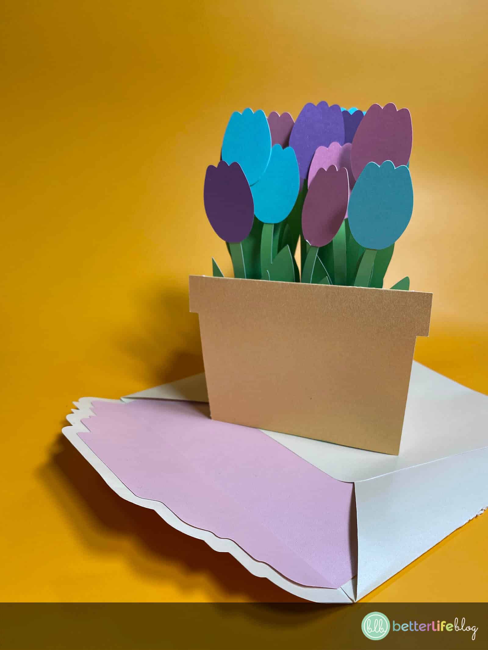 Our 3D Tulip Gift Card Holder complete