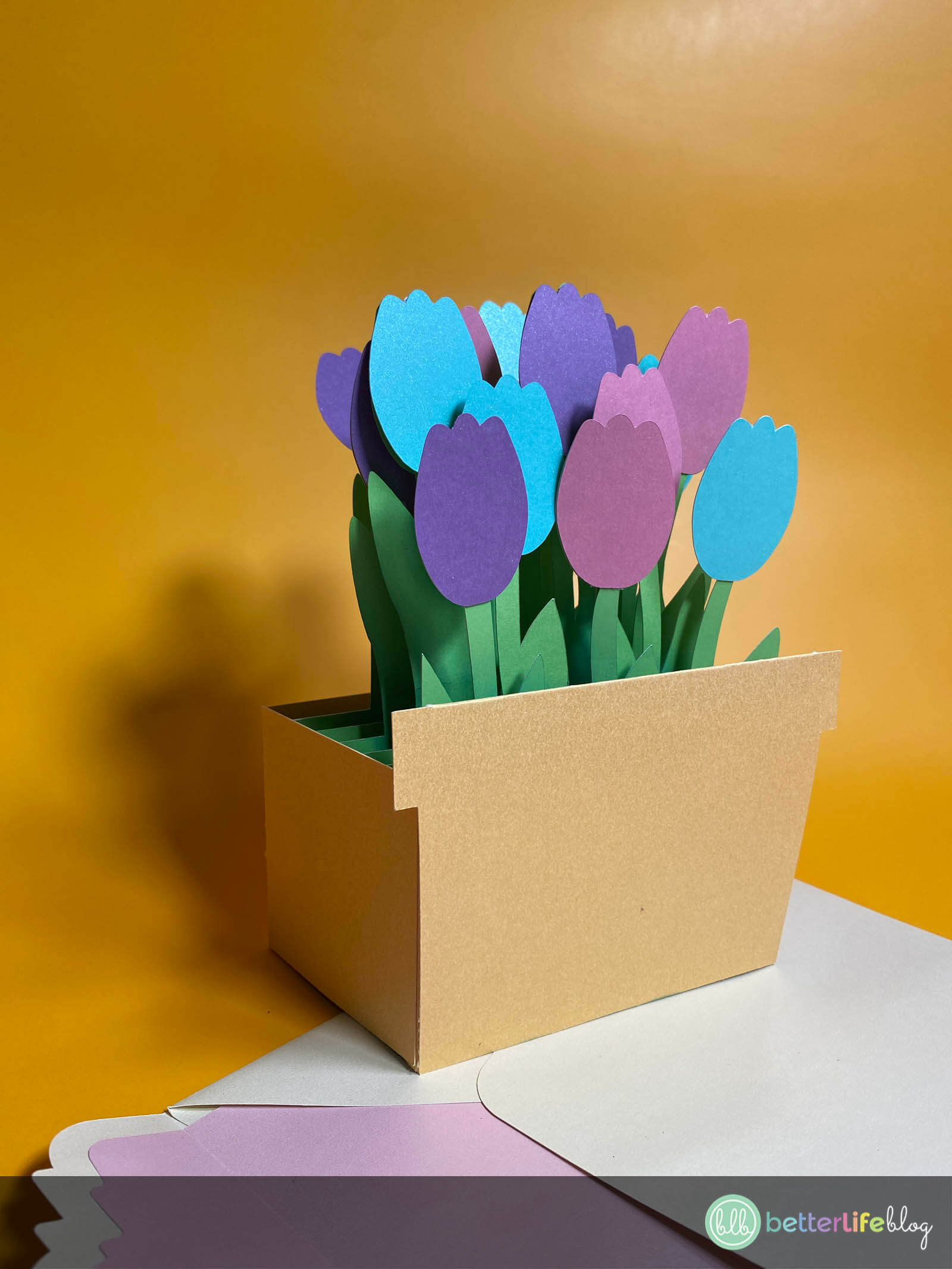 Our 3D Tulip Gift Card Holder complete