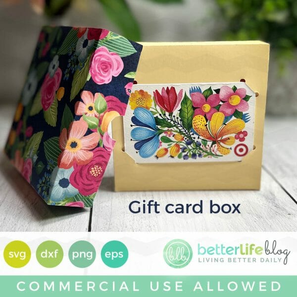 Gift Card Box SVG Cut File