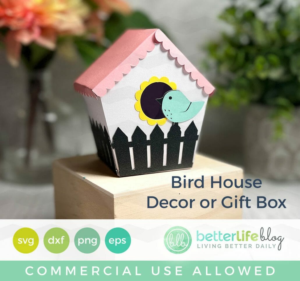 3D Bird House SVG Cut File