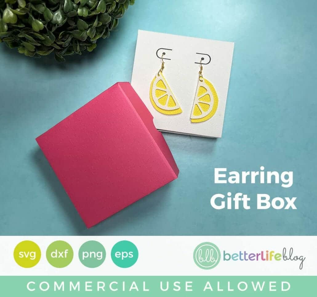 Earring Gift Box SVG Cut File