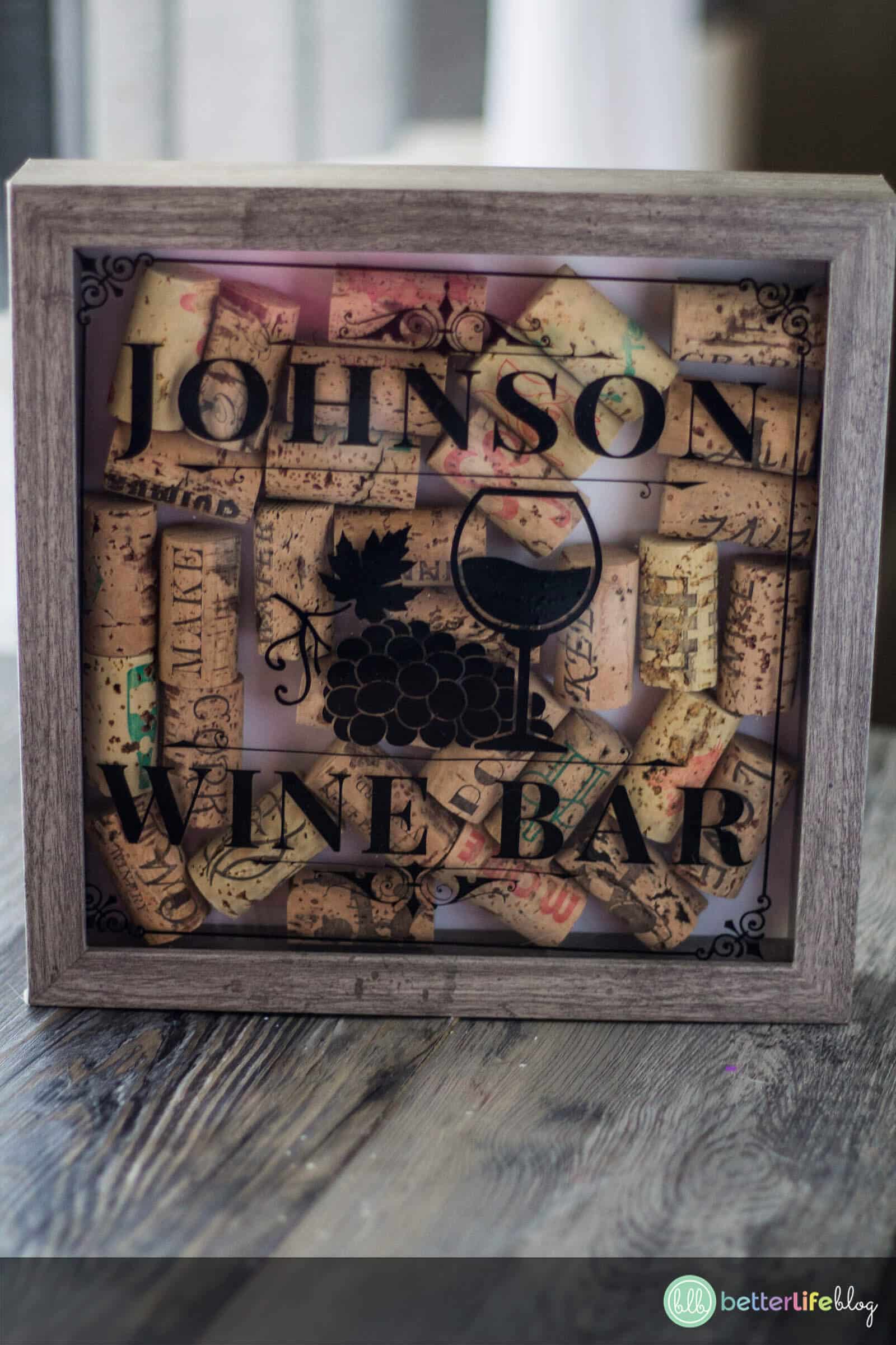 Got some spare wine corks? Then you just HAVE to make this Cricut Wine Cork Shadow Box! It’s so simple to put together and my Cricut SVG file gives you a chance to personalize yours!