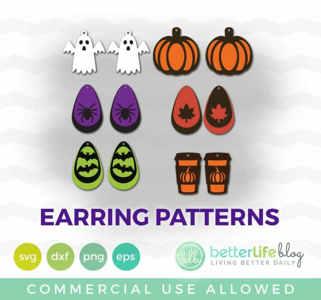 Fall Earrings SVG Cut File