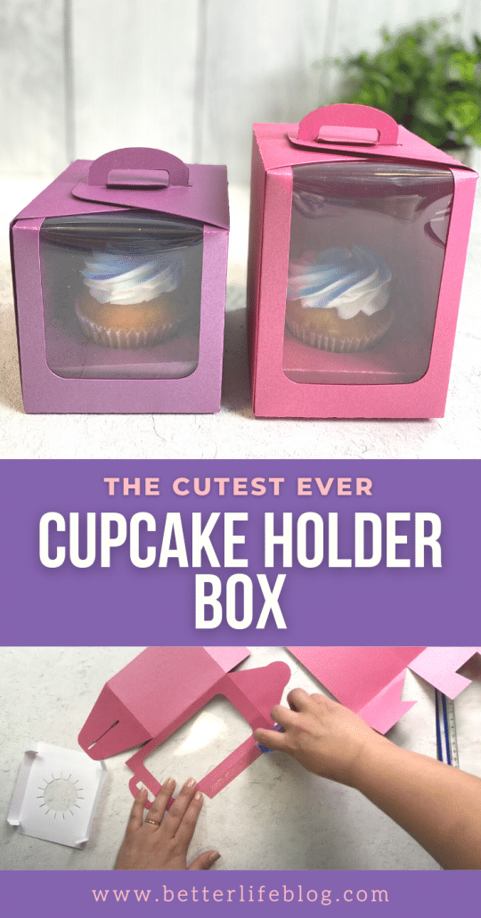 This Cricut Cupcake Holder Box is the perfect finishing tough to ANY party! Your guests will love going home with a cupcake in this adorable box!
