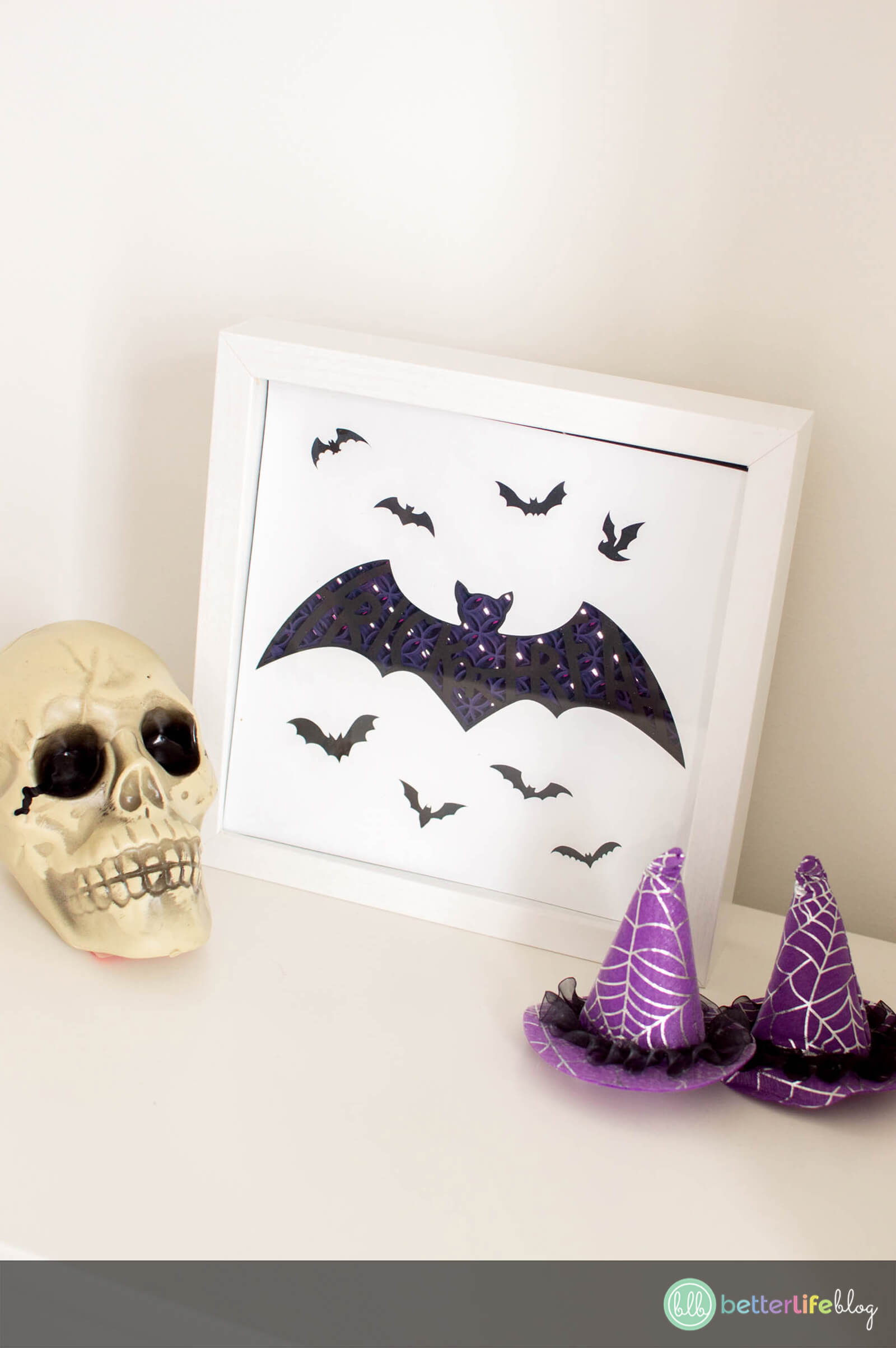 Looking to add some more Halloween décor to your home? Check out this full tutorial for the easiest ever Halloween shadow box!