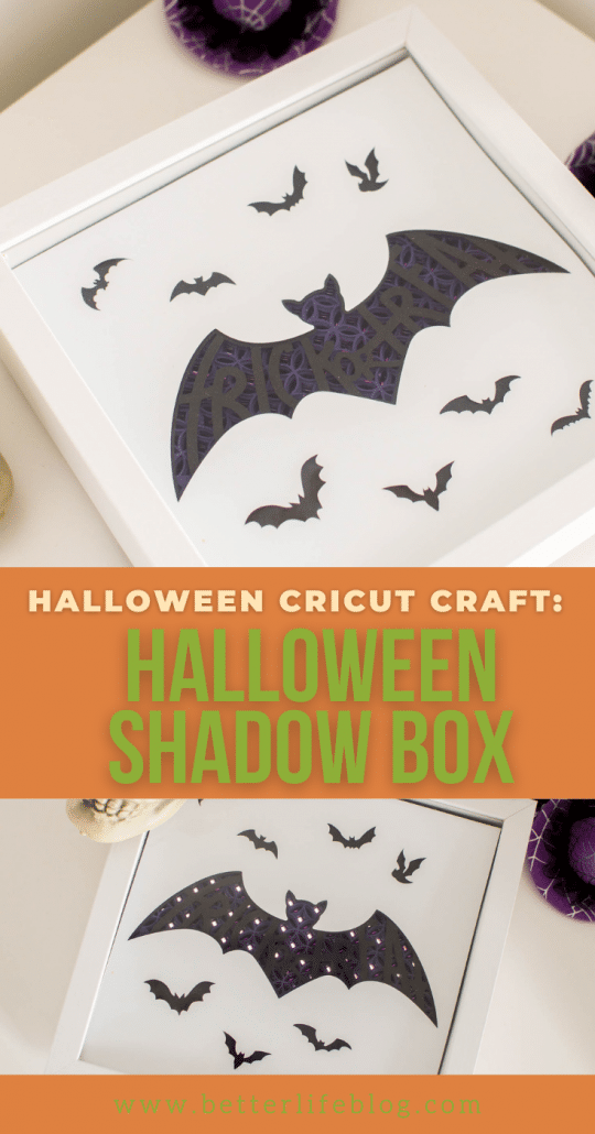 It’s time to get spooky! Learn how to put together your very own Halloween Shadow Box. This beautiful, intricate bat design boasts a “Trick or Treat” trace-out in the middle, making it perfect for light-up shadow box.