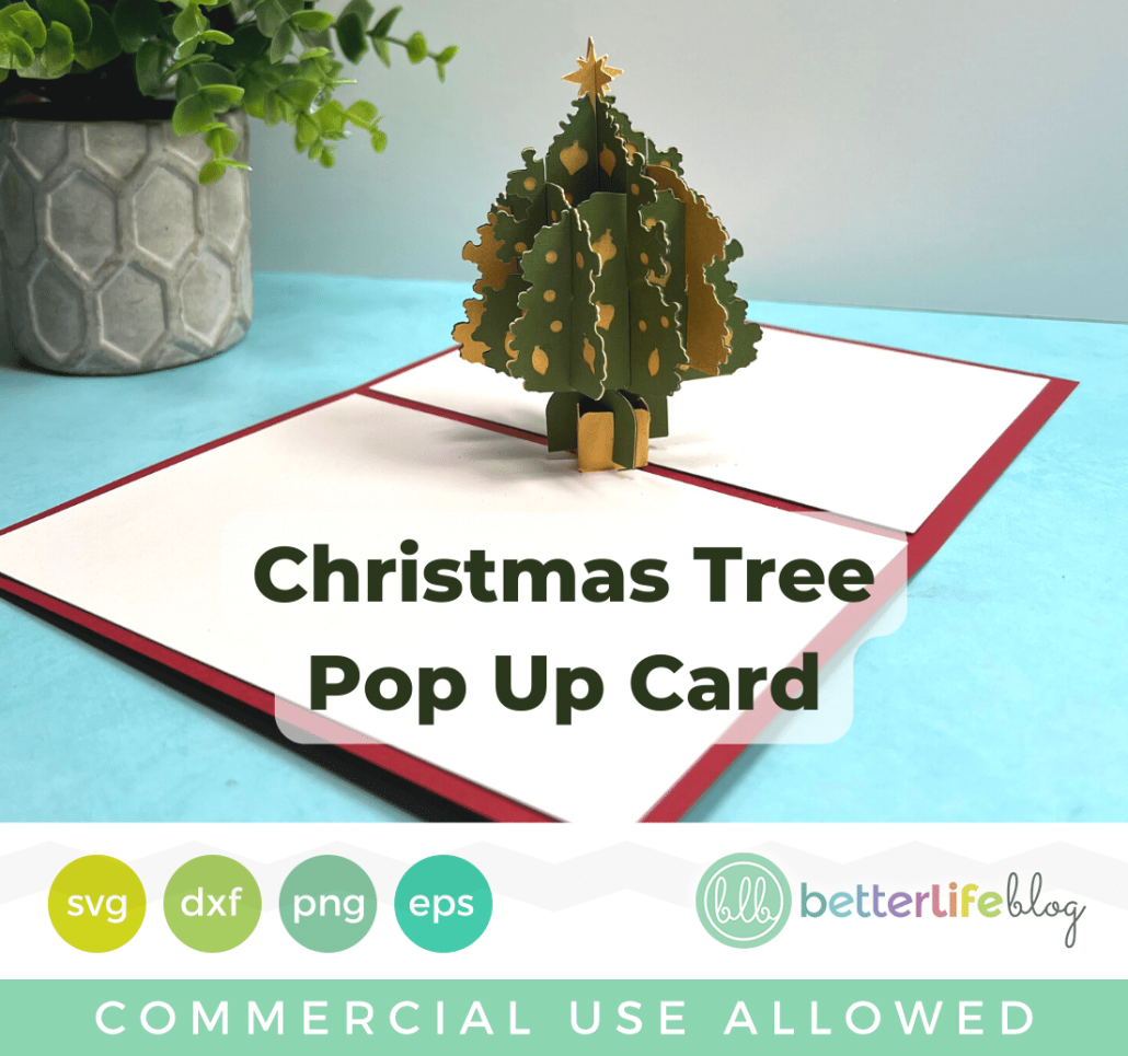 Christmas Tree Pop Up Card SVG Cut File