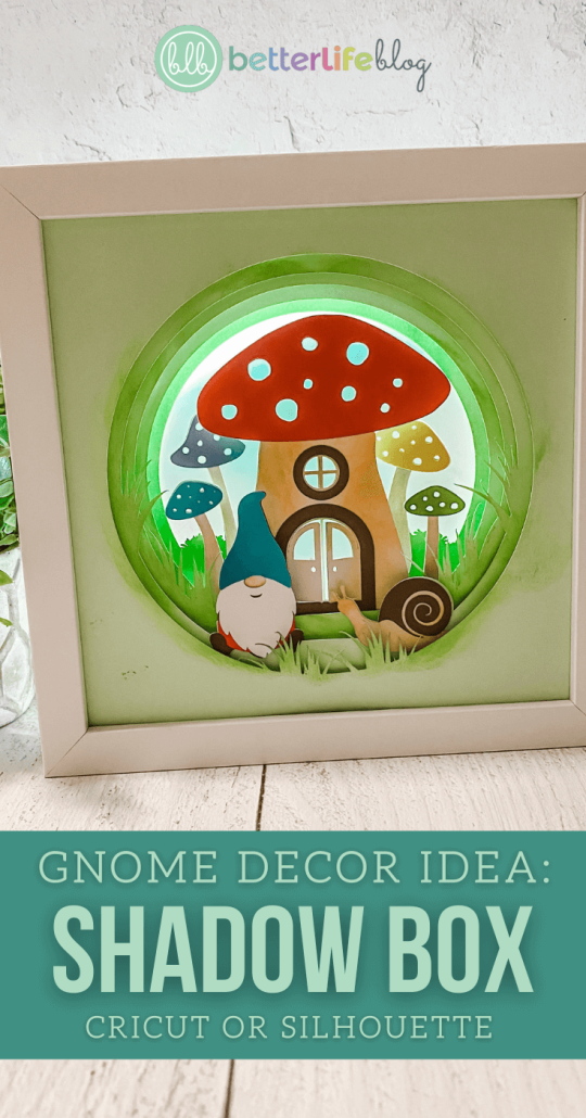 This Gnome Shadow Box is made by cutting intricate designs with your Cricut or Silhouette machine – and it’s SO easy to assemble! Learn how in my latest Cricut tutorial!