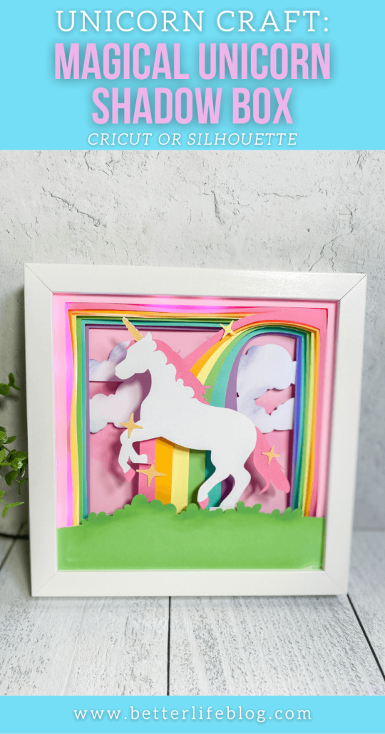 Got a unicorn enthusiast in your life? Our Unicorn Shadow Box tutorial will teach you exactly how to make this magical piece of art, along with access to our one-of-a-kind unicorn shadow box SVG file – great to use for both Cricut and Silhouette users!