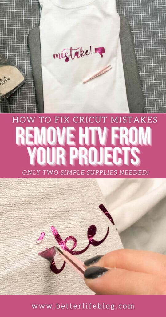 Mistakes happen – and more often than not, they can be fixed! Learn how to remove HTV with basic household supplies (including a clothing iron and a pair of tweezers). You won’t even believe how easy it is!
