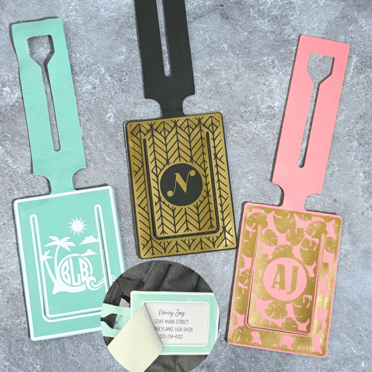 Faux Leather Luggage Tags