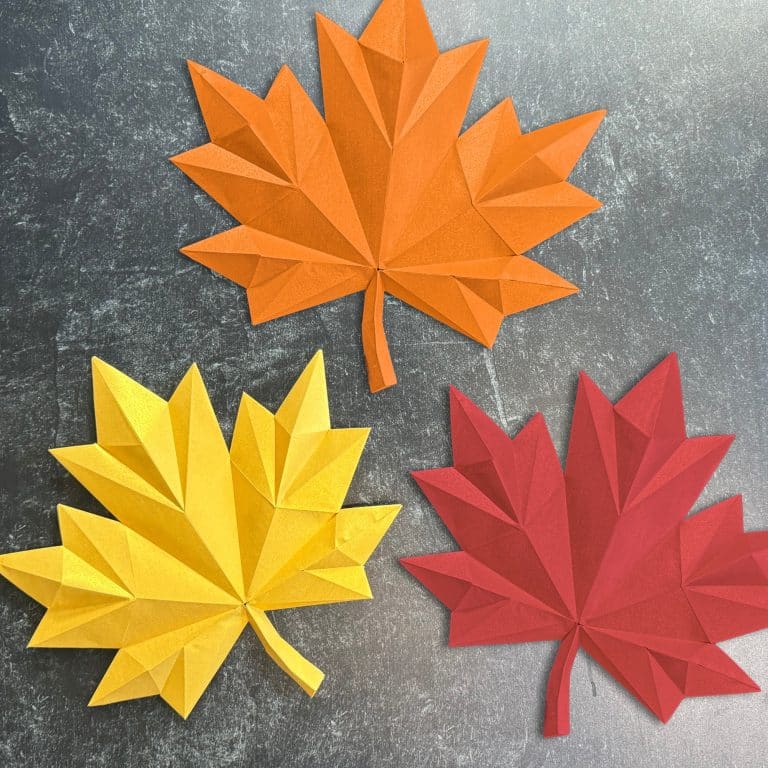 Autumn Maple Leaf (3D Paper Sculpture)