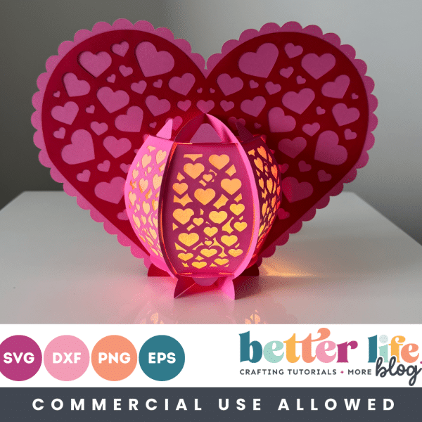 Heart Lantern SVG Cut File