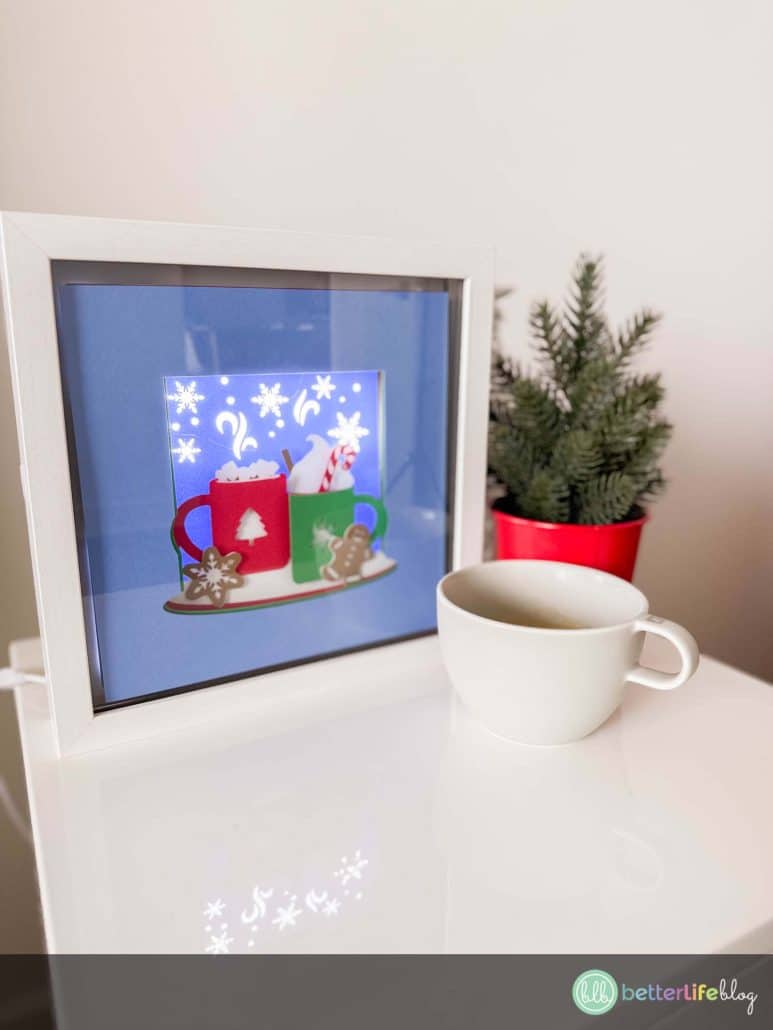 Follow my step-by-step tutorial to make your own Hot Cocoa Shadow Box and bring the holiday spirit to life.