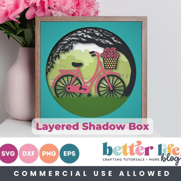 Bicycle with Flower Basket Bike Spring SVG Cut File