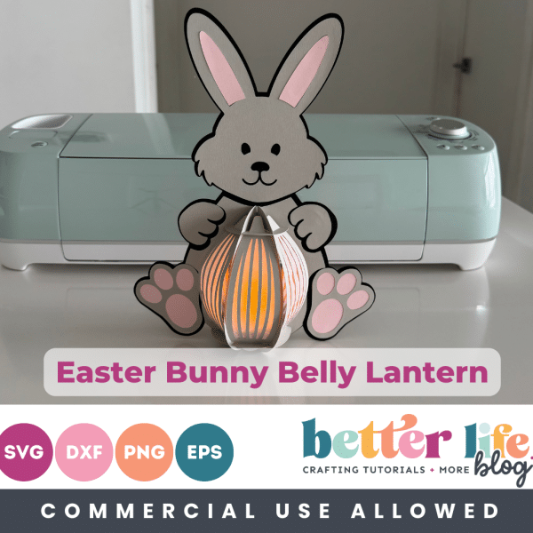 Easter Bunny Belly Lantern Spring SVG Cut File
