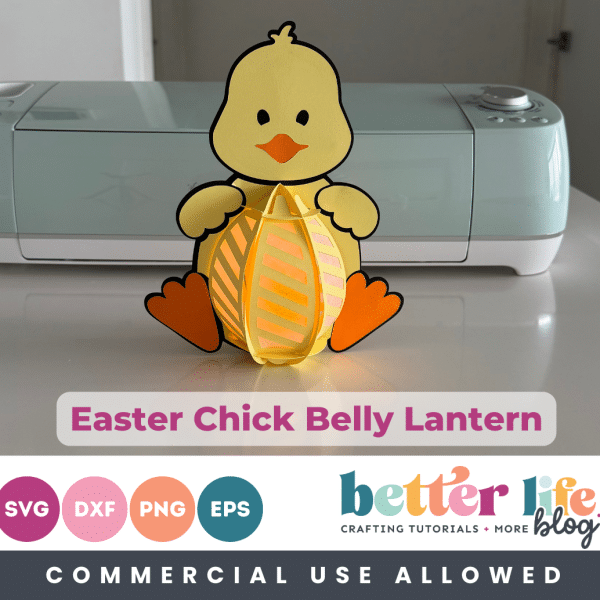 Easter Chick Belly Lantern Spring SVG Cut File