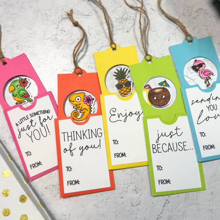 Tropical Sketch Pen Surprise Spinner Tags