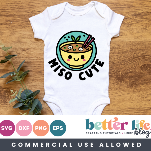 Miso Cute Soup SVG Cut File
